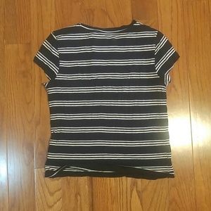 H&M purple, pink, and white striped top